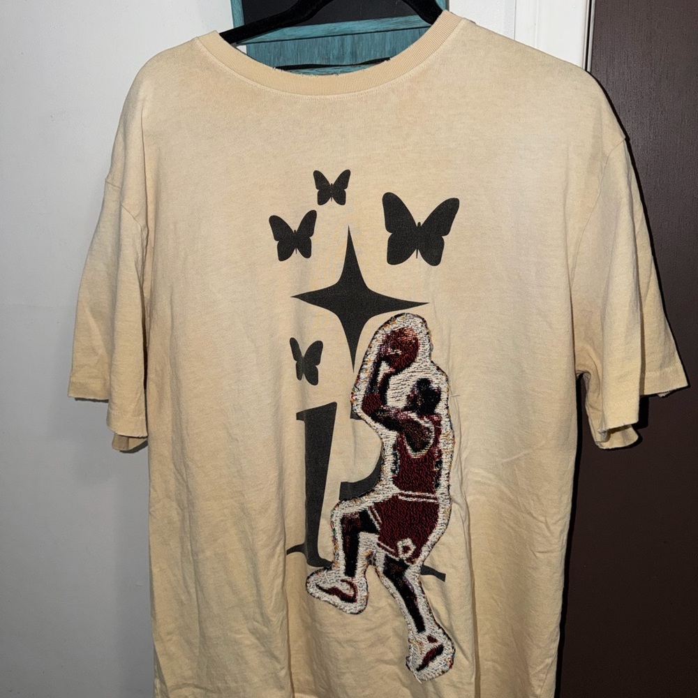 Men's Graphic Basketball Tee - Tan